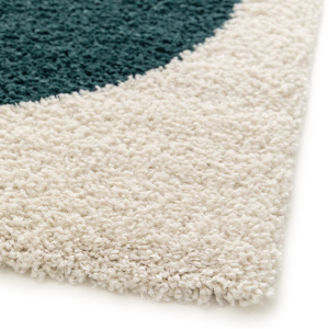 Tapis style berbère - Terre ancestrale - Bleu canard, camel - coin