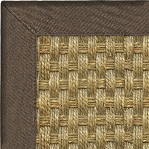 Tapis jonc de mer Paro fin natté 4x4 - Ganse chocolat