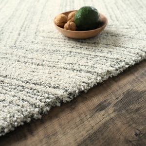 Tapis ultra-doux - Minimaliste - Crème dessin graphique gris - tranche