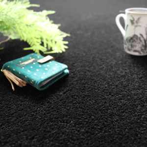 Tapis sur mesure Manège Velours - Noir - Vue de près