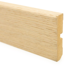 Plinthe pour parquet Chêne blanchi - Chêne brut, montrant le profil
