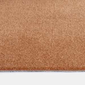 Moquette Kawaii corail ultra douce, vue rapprochée de la fibre dense et confortable