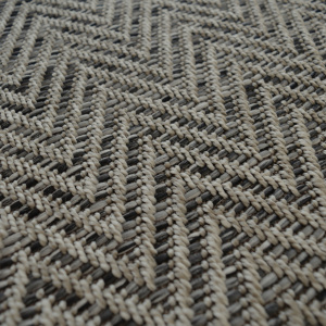 Tapis sur mesure Tissé plat Java Chevron silver - gros plan