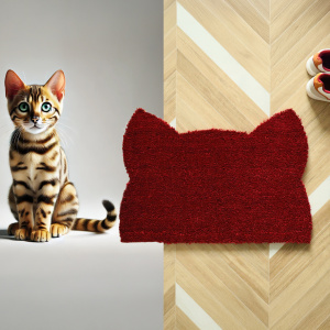 Paillasson Coco - Chat Miaou - Rouge - comparaison