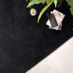Tapis chambre d'enfant - Pailleté Flash Noir - Vue de haut