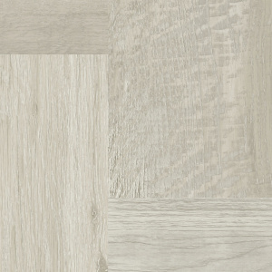Zoom sur les effets de matière de la dalle vinyle clipsable rigide Ultime Plus - Patchwork bois blanc