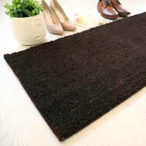 Tapis sur mesure Paillasson Brosse Coco 17mm - Brun - Vue de loin