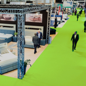 Moquette Orotex Revexpo - Vert Anis pour Salon d'exposition
