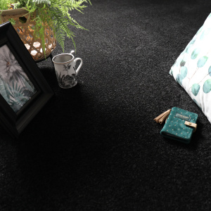 Tapis sur mesure Manège Velours - Noir - vue de loin