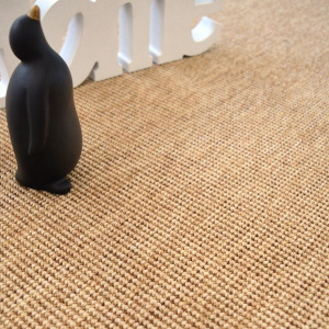 Tapis Mahé naturel - Ganse lin Camel - vue de près