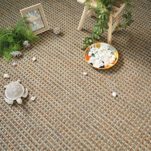 Tissé plat Népal natté multicolor bleu