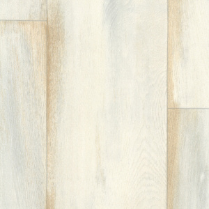Sol vinyle textile économique parquet bois peint patiné crème en zoom