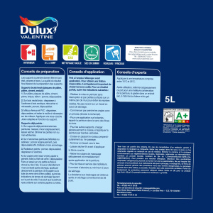 Dulux Valentine Le Blanc Tous Supports - Crème de Peinture - Mat Blanc - étiquette