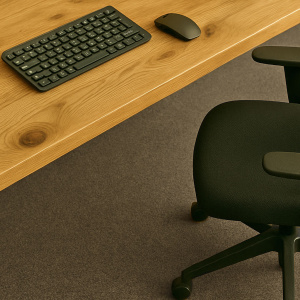 Moquette professionnelle - Trafic 33 Contract - Beige chiné recyclable - Bureau