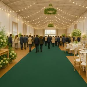 Moquette Stand Event - Vert sapin - Salle de conférence avec diner