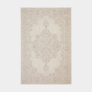 Tapis d'extérieur et intérieur - Orient - Beige tendre avec motif oriental et teintes douces