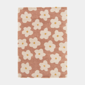 Tapis fleurs maximalistes Apolline rose