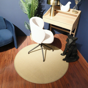 Tapis rond sisal Yucatan Sable