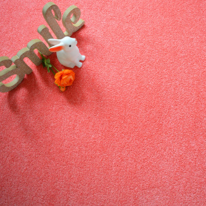 Tapis sur mesure Manège Velours - Rose bonbon - Vue de haut