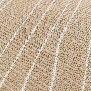 Zoom matière tapis Riviera beige et crème, tissage résistant et imperméable
