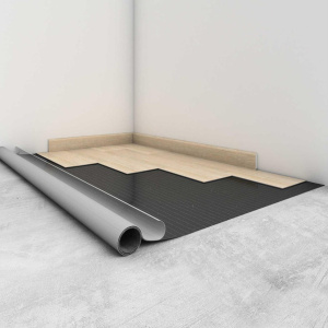 Sous couche confort acoustique Tarkomfort SA - Auto-adhésive - Ep. 1,8mm - Exemple sous couche