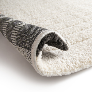 Tapis de salon en relief - Modern Circle - Crème - envers
