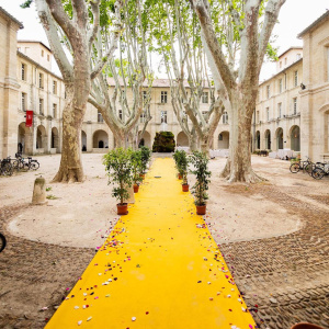 Moquette Stand Event - Jaune safran - extérieur