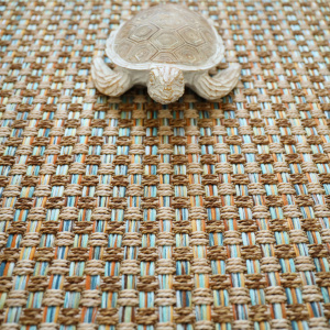 Tissé plat Népal natté multicolor bleu - zoom