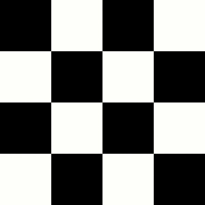 Tapis sur mesure Vinyle carrelage damier noir et blanc furface brillante