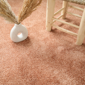 Tapis sur mesure doux poils longs - Touch rose corail