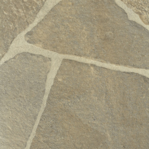 Sol vinyle effet pierre naturelle beige minéral, rendu dallage authentique esprit pierre naturelle