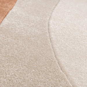 Texture tapis Onde jaune terracotta et beige toucher soyeux facile entretien