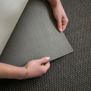 Sisal Tulum anthracite, détail technique du dossier