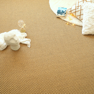 Tapis sur mesure sisal Slow doré - Vue de haut