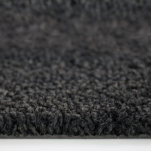 Paillasson - Tapis brosse Coco - Anthracite - Ep. 17 mm - gros plan sur la tranche