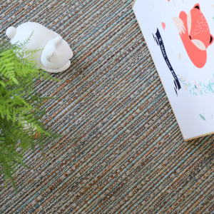 Moquette Tissé plat - Bornéo Silver Multicolor - Vue de haut