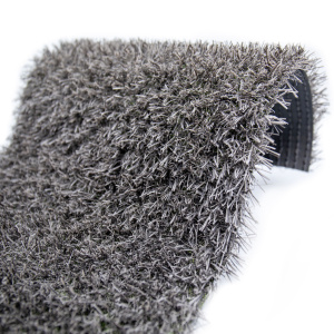 Bande de gazon synthétique gris minéral Essential Garden 22 mm, rendu uniforme pour aménagement extérieur