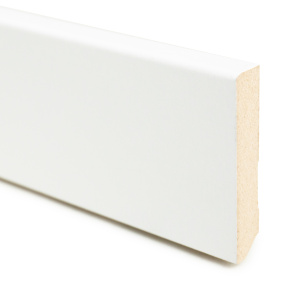 Plinthe blanche à peindre pour parquet contrecollé - hauteur 8 cm