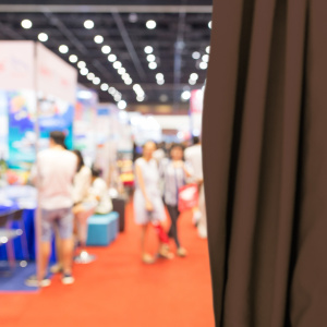 Coton gratté ignifugé couleur marron - salon événement