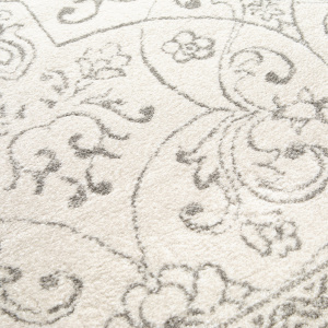 Tapis à motif floral oriental - Arabesque - Écru - gros plan