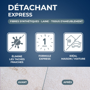 Détachant express Starwax tapis moquettes avec formule sans rinçage et séchage rapide