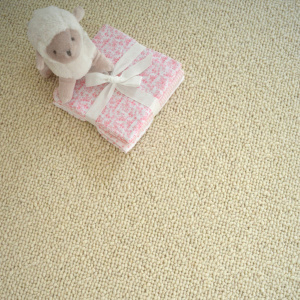 Tapis sur mesure Pure laine Latoon écru - Vue de haut