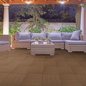 Dalle Terrasse Composite clipsable - Brun Exotique - terrasse