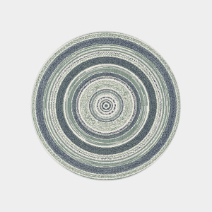 Tapis rond d'extérieur ou d'intérieur - Céleste - Bleu et vert