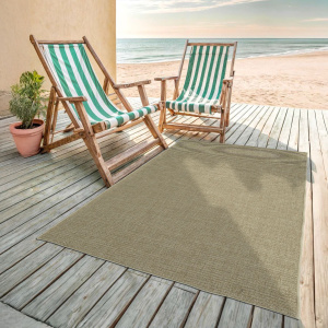 Tapis d'intérieur ou d'extérieur aspect sisal - Havana - Beige - terrasse