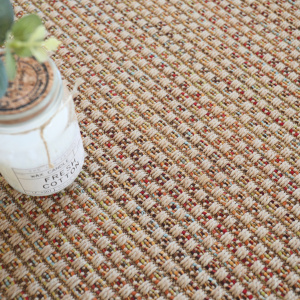 Tapis sur mesure Tissé plat Natté Sumatra - Nature Multicolor - gros plan