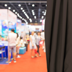 Coton gratté ignifugé couleur taupe - salon événement