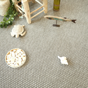 Moquette Tissé Plat - Natté Sumatra - Silver - Vue de loin