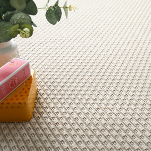 Moquette Tissé Plat - Natté Sumatra - Blanc - gros plan