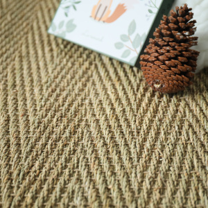 Revêtement sol jonc de mer Assam texture chevron fibres végétales robustes